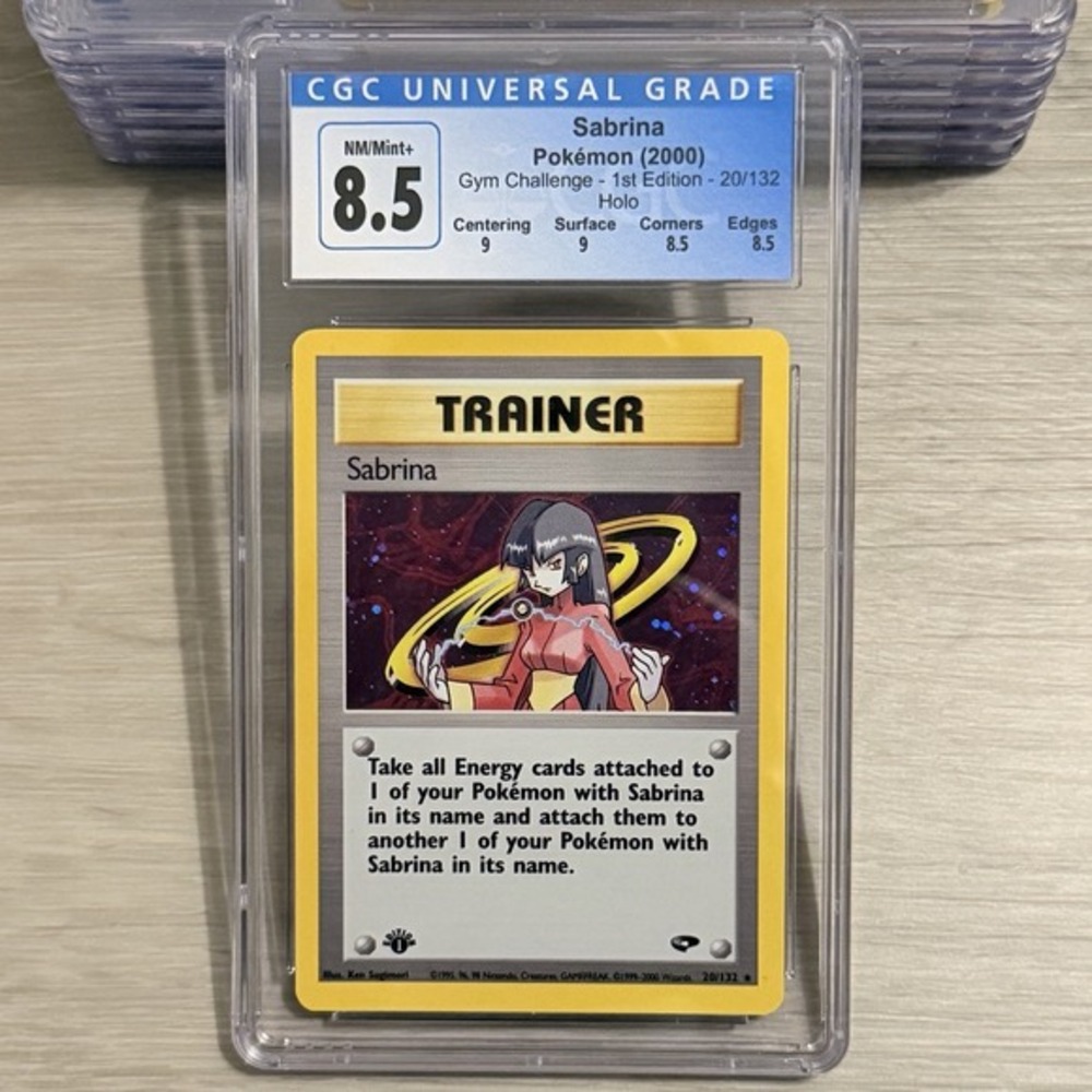 Sabrina Holo 20/132 1st Ed CGC 8.5 Subgrades TCG 2000 Pokemon Gym Challenge WOTC